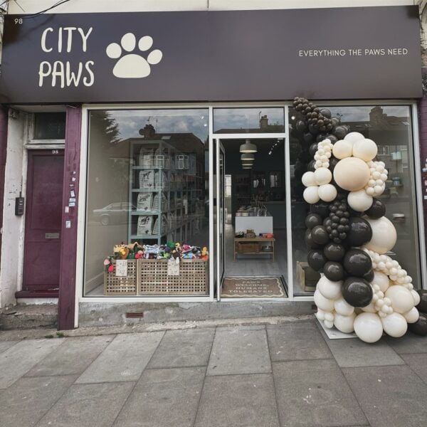 The City Paws dog grooming and pet store shopfront in Muswell Hill